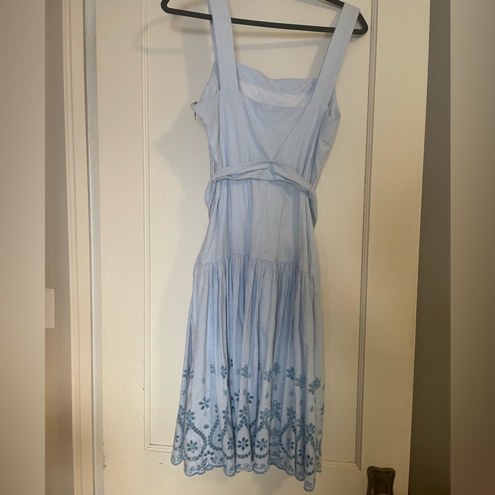 Draper James Embroidered Belted Dress // size 12 - Picture 9 of 10
